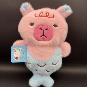 Huang Mi Tu? Plush Axololt Pig Mermaid RARE New With Tags Very Soft 10 inches